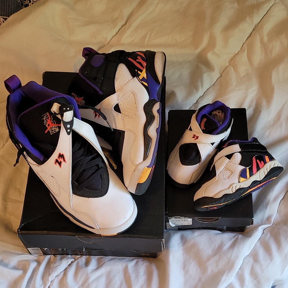 Air Jordan 8 Retro Big(7Y)&Little(7c) sneakers